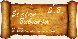 Stefan Bubanja vizit kartica